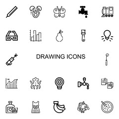 Editable 22 drawing icons for web and mobile