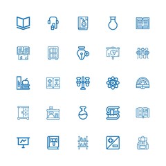 Editable 25 study icons for web and mobile