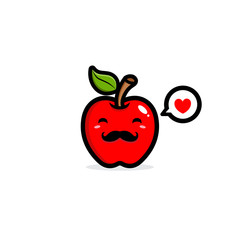 Cool fresh apple vector design
