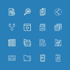 Editable 16 file icons for web and mobile