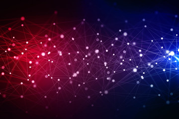 2d illustration Abstract futuristic electronic circuit technology background