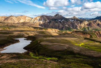 Volcanic mountains of Landmannalaugar in Fjallabak Nature Reserve. Iceland