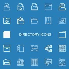 Editable 22 directory icons for web and mobile