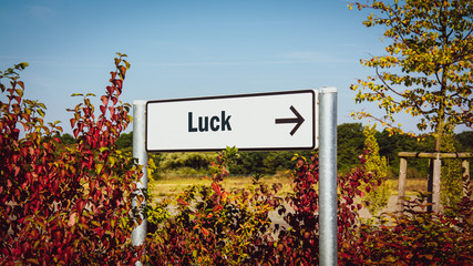 Street Sign to Luck