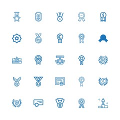 Editable 25 medallion icons for web and mobile