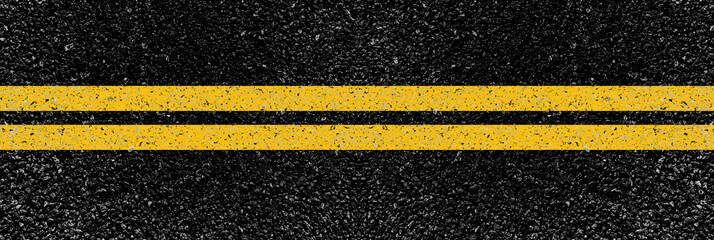 yellow lines on the road - Powered by Adobe