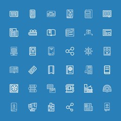 Editable 36 publish icons for web and mobile