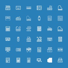 Editable 36 keyboard icons for web and mobile