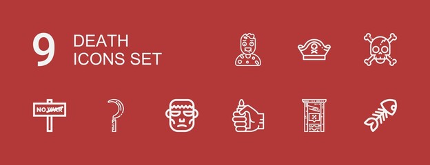 Editable 9 death icons for web and mobile