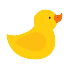cute duck rubber toy isolated icon vector illustration design