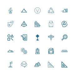 Editable 25 triangle icons for web and mobile