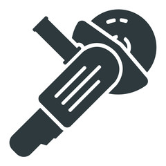 Carpentry cutting tool hand saw circle icon on white background	