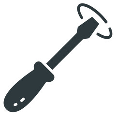 Screwdriver icon on white background