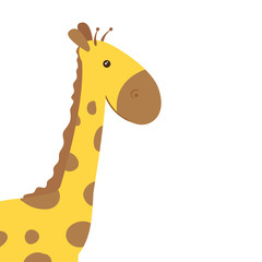 cute giraffe animal isolated icon vector illustration design