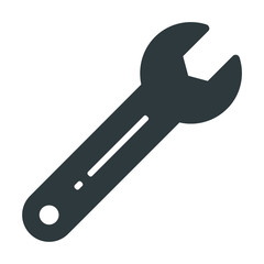 Wrench icon on white background