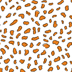 Leopard print. Animal print. Seamless pattern for fabric, for wallpaper, for paper, for plastic and other surfaces.