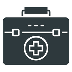 Medical box icon on white background	