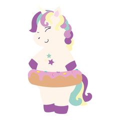 cute unicorn fantasy isolated icon vector illustration design