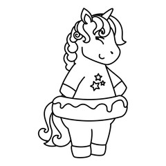 cute unicorn fantasy isolated icon vector illustration design