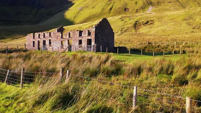 Derelict old school ruin Gleniff Horseshoe Sligo, Ireland