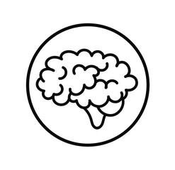  brain icon on white background
