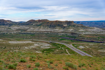 Overlooking Interstate 80 from above the Green River Tunnel