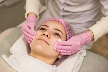 Young girl procedure at the beautician