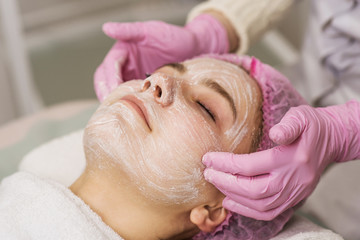 Young girl procedure at the beautician