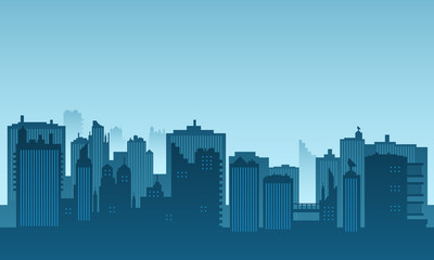 Obraz na płótnie Canvas Background vector of a city in the morning.