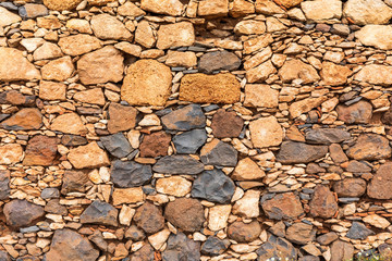Traditional rock wall in Tenerife, Canary Islands, Spain