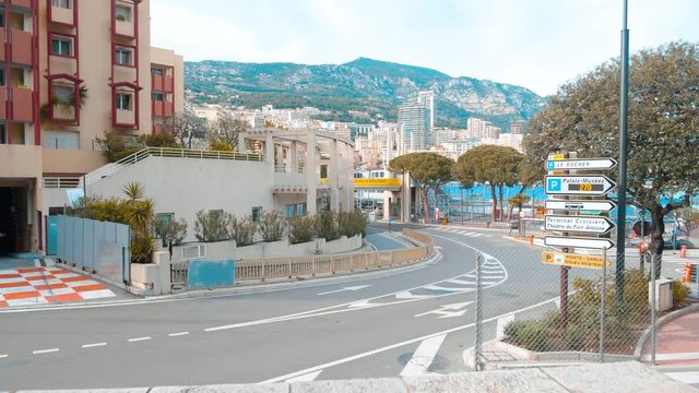 View of Monaco France slowmotion