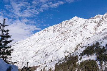 snow-capped mountains, Caucasus Russia.