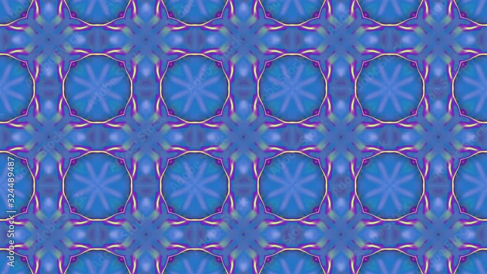 Aufkleber multicolored animated kaleidoscope pattern. 3d render