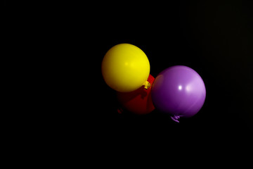 Balloon on black background