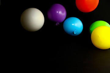 Balloon on black background