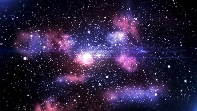宇宙　CG　銀河　パーティクル　背景　ループ 　パープル