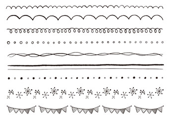 Fototapeta premium 手描きの飾り罫のセット