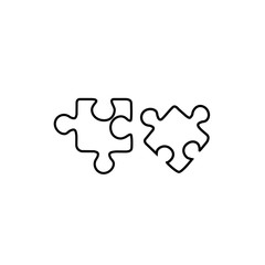 Puzzle line icon. Vector illustration in flat