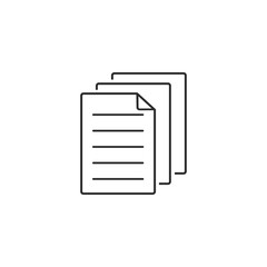 Bunch of notes or stack of documents line art vector icon for apps websites