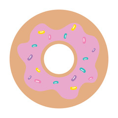 delicious sweet donut bakery icon vector illustration design