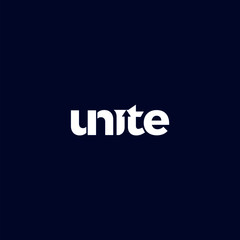 Unite logo type with arrow up