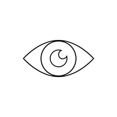Eye line icon sign. Vector illustration in flat