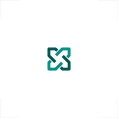 Obraz premium R letter gathered logo