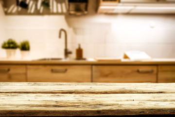 table background of free space and kitchen interior 