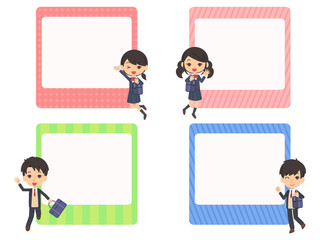 フレームと学生