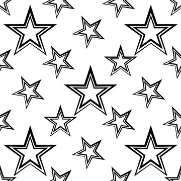 Star Shape Icon Seamless Pattern