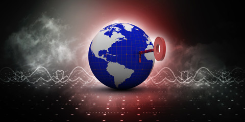 house protection key. 3D illustration