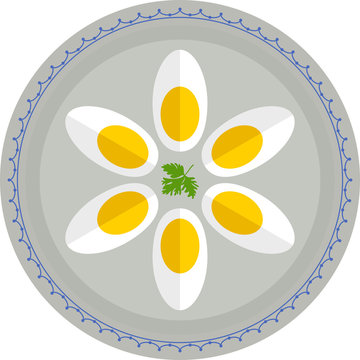 recommend clip art: Boiled Eggs In Plate