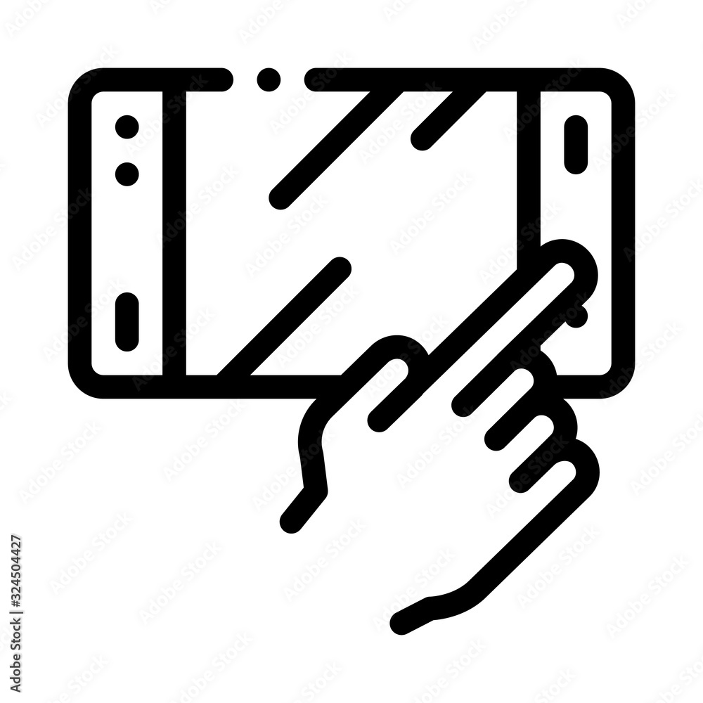 Poster game console icon vector. outline game console sign. isolated contour symbol illustration