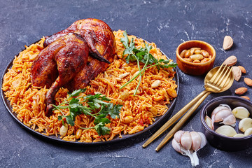 The national Saudi Arabian dish chicken kabsa